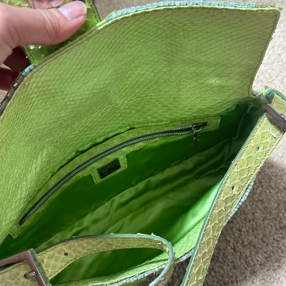 SOLD Fendi Baguette Green Sequins - Picture 13 of 16